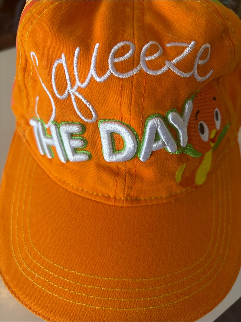 Walt Disney World Orange Bird 'Squeeze the Day' Embroidered Baseball Cap - Picture 2 of 7